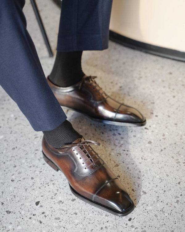 Cap Toe Oxford Leather shoes